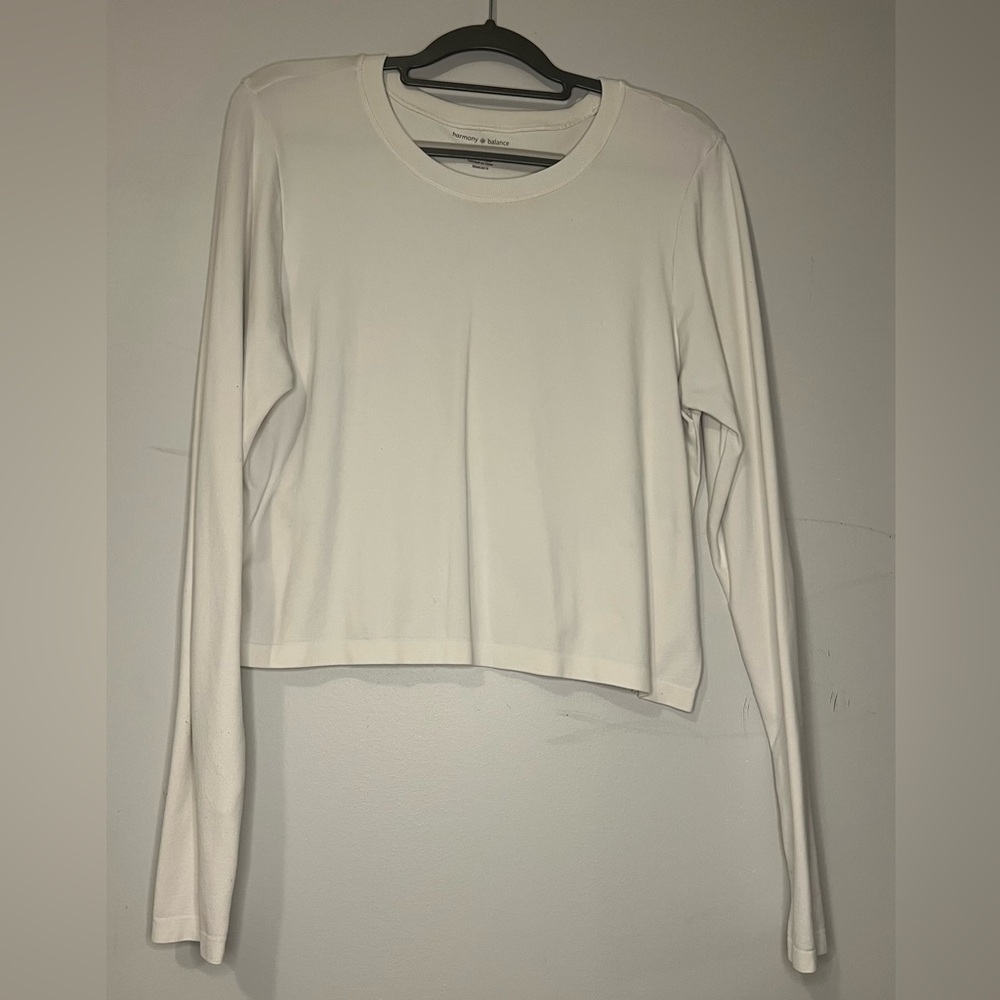 Athleisure Long Sleeve Tee - White
